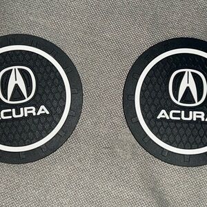 Acura Black and White Coasters